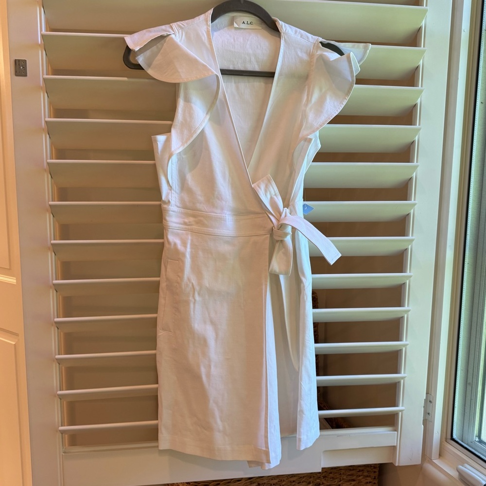 A.L.C. White Wrap Dress NWOT